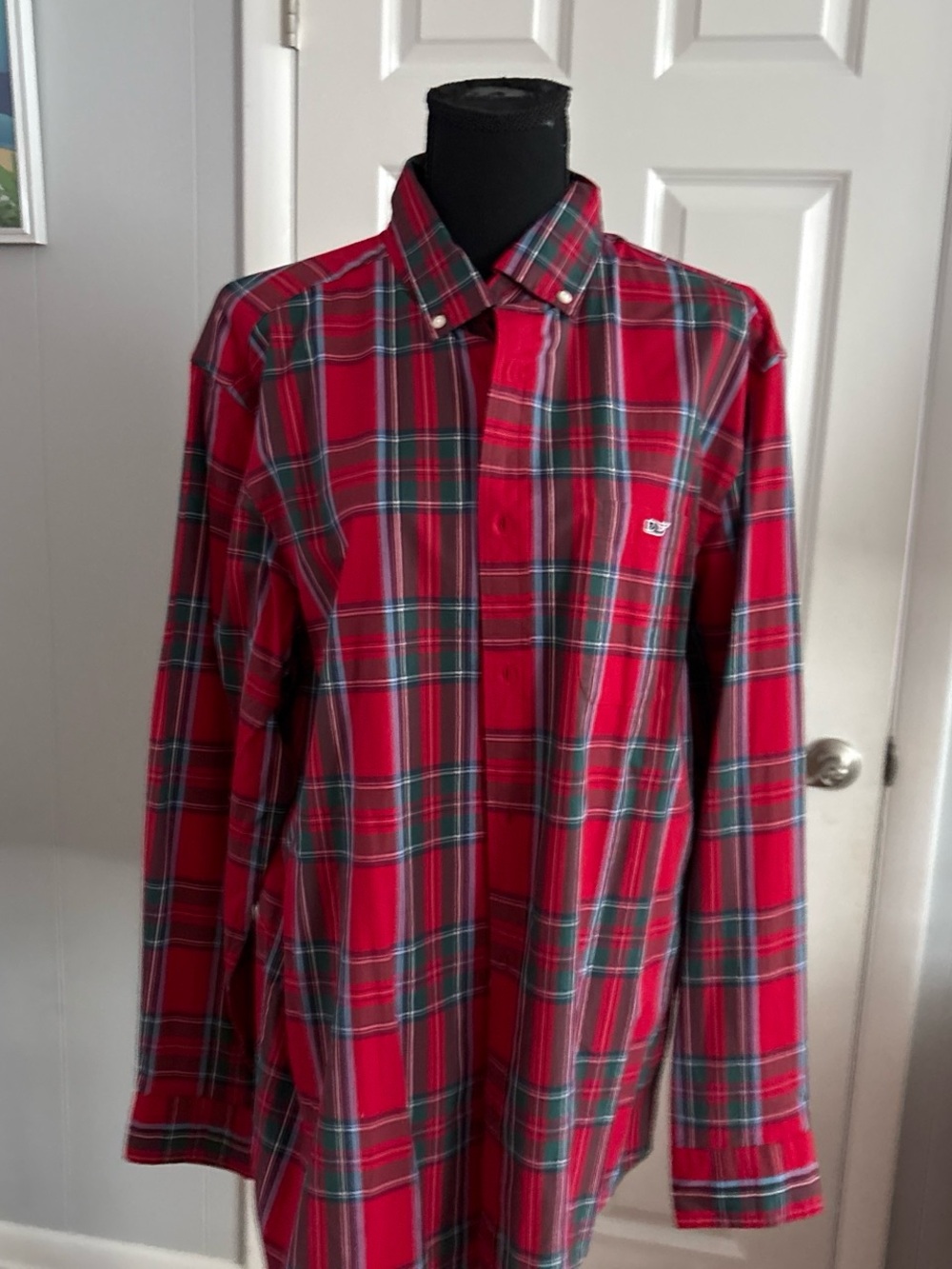Vineyard Vines Red Plaid Button-Down Shirt